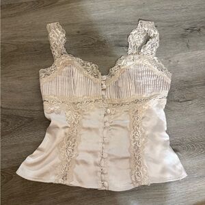 Princess Polly Cream Lace Satin Corset